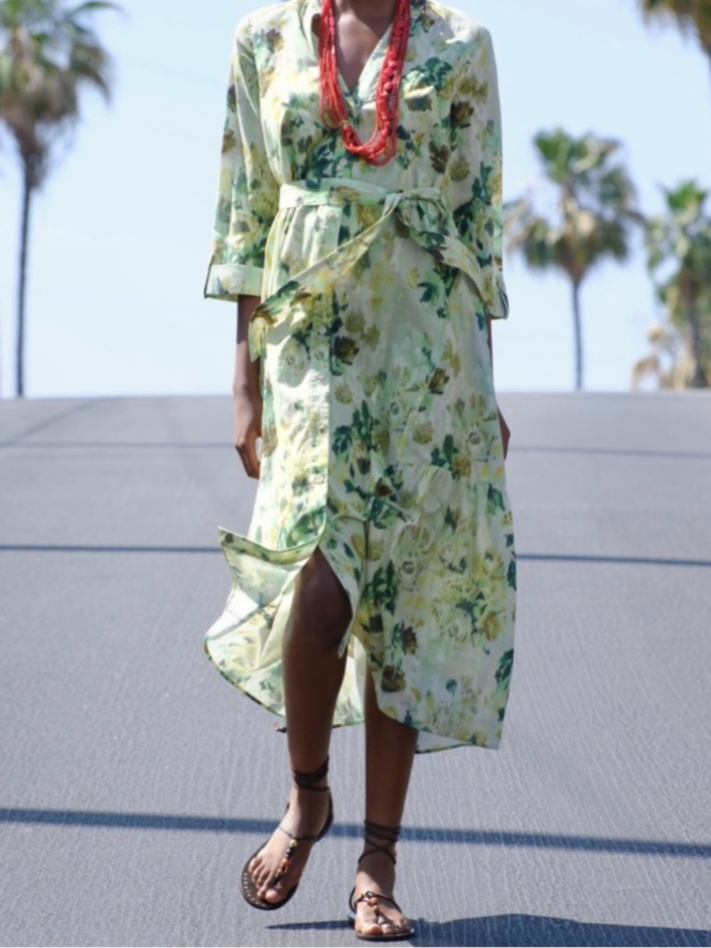 Zara floral summer dress